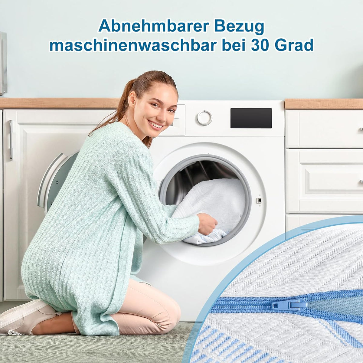 Matrastopper – Topper – Matrasversteviger – Matrasbeschermer – Matrasverbeteraar – 120x200 cm – 10 cm Gel Koudschuim – OEKO-TEX Wasbare Hoes