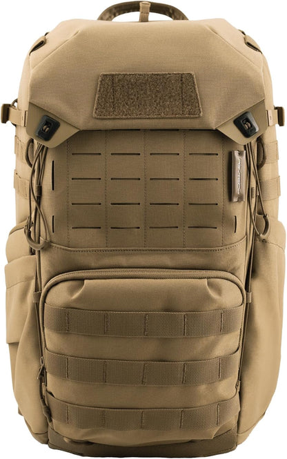 PGYTECH OneMo TAC Professionele fotorugzak, 25 l/35 l, waterdicht, voor DSLR/SLR/spiegelreflexcamera's, 39,6 cm (15,6 inch), regenhoes, camouflage, zwart/wolfbruin