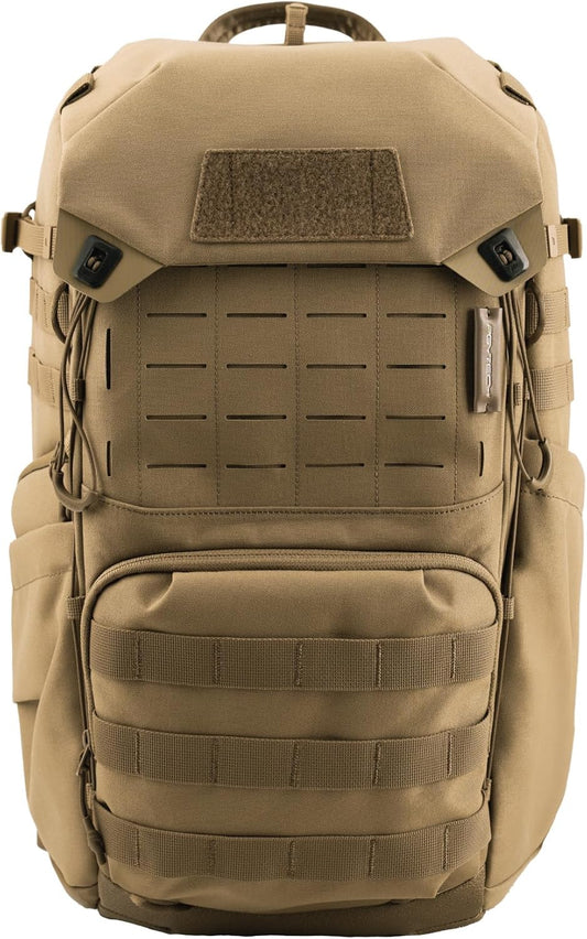 PGYTECH OneMo TAC Professionele fotorugzak, 25 l/35 l, waterdicht, voor DSLR/SLR/spiegelreflexcamera's, 39,6 cm (15,6 inch), regenhoes, camouflage, zwart/wolfbruin