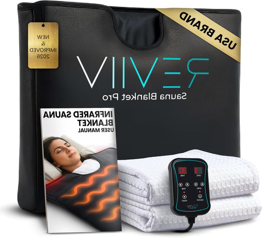 Portable Sauna Blanket with Bonus Cotton Inlay Towel - V2.0 Major Upgrades! Premium Far Infrared Sauna Blanket for Detoxification - Sauna Blanket, Infrared Saunas for Home with Temperature Range of - QUORE