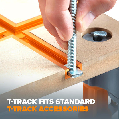 BORA Duizendpoot 2 x 4ft T-Track tafelblad - 20 mm hondengaten