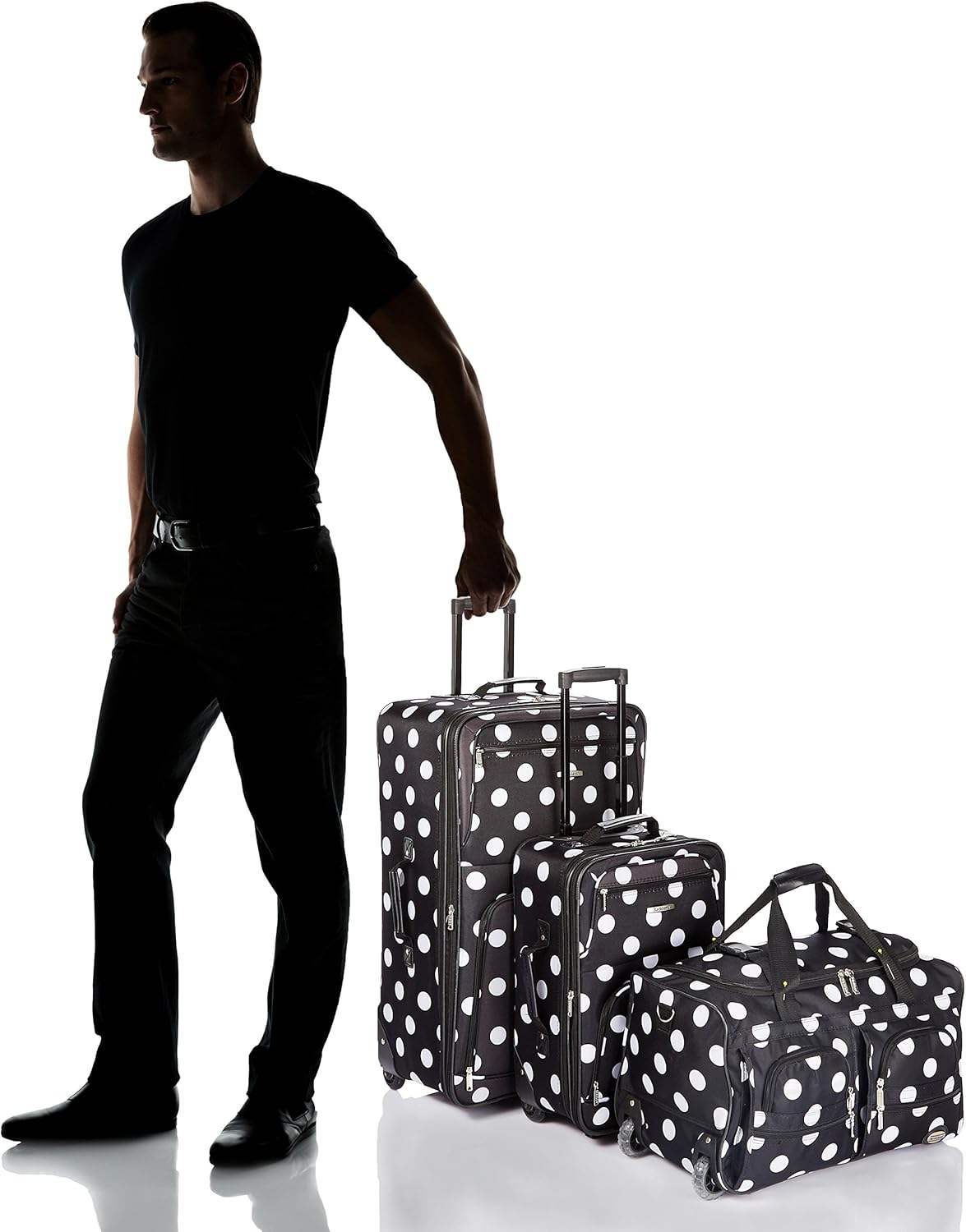Rockland 3-delige bagageset, helder, 3-delige bagageset