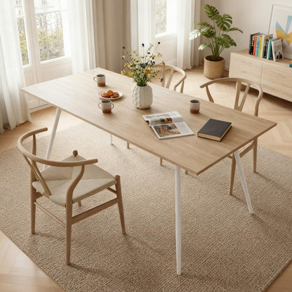 Uittrekbare Eettafel – Verlengbare Tafel – Keukentafel – Multifunctionele Tafel – Ruimtebesparende Eettafel – MDF Zandeiken Blad – Stabiel Gepoedercoat Metalen Frame – 120-160x80 cm – Voor 4-6 Personen