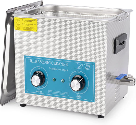 Ultrasone Reiniger – Ultrasoon Schoonmaakapparaat – Ultrasone Wasbak – Reinigingsbad – 10 Liter – 304 Roestvrij Staal – Timer en Verwarming