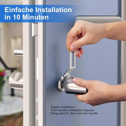 Welock Touch63 Vingerafdruk Elektronisch Deurslot Voordeur Afneembare Voorhandgreep Slot Organische Vingerafdruk Wi-Fi (Extra Aankoop Wi-Fi Box 3) met RFID Kaart BLE App IP65 voor 50-100 mm Deuren
