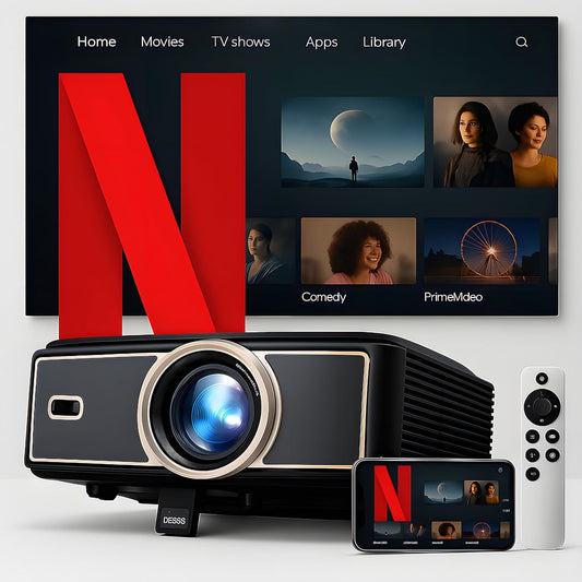 [Google TV en 1500 ANSI] Projector Unicview Dess G5 Pro, innovatief gemotoriseerd automatisch liftsysteem, HDR, Google-tv-gecertificeerd, 4K-ondersteuning met WiFi 6 en Bluetooth, autofocus en