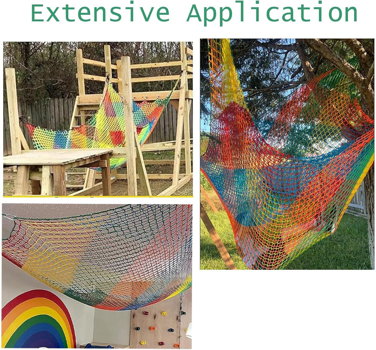 Playground Safety Net Climbing Cargo Net Voor Kinderen, Veelkleurige Kinderachtige Klimnet Van De Achtertuin, Treehouse Accessories, Heavy Duty Safety Net, Achtertuin, Outdoor Entertainment(Size:1x8m)