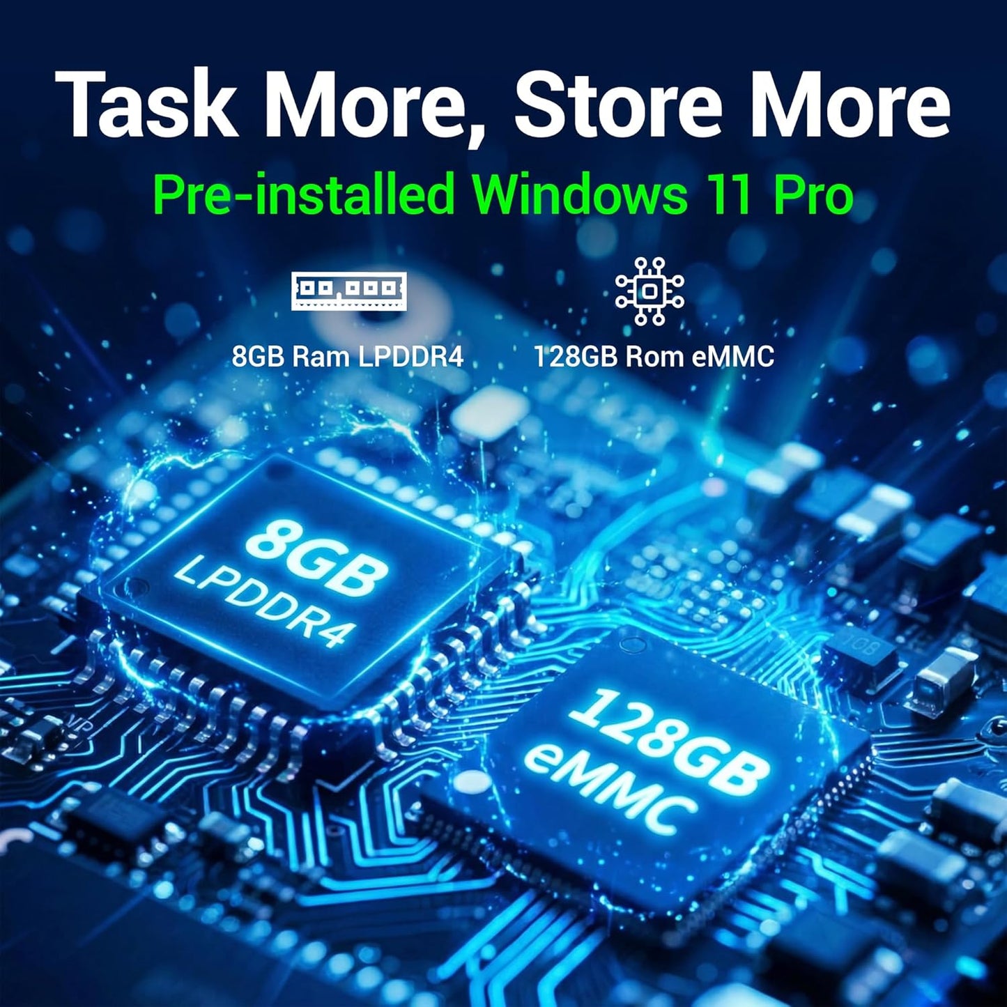 Alder Lake N100 Win 11 Pro All-in-One Desktop Computer 8GB RAM + 128GB ROM Desktop Computer, 15.6-Inch Touchscreen, FHD Display, Ultra-Thin Aluminum Alloy FHD Display - QUORE