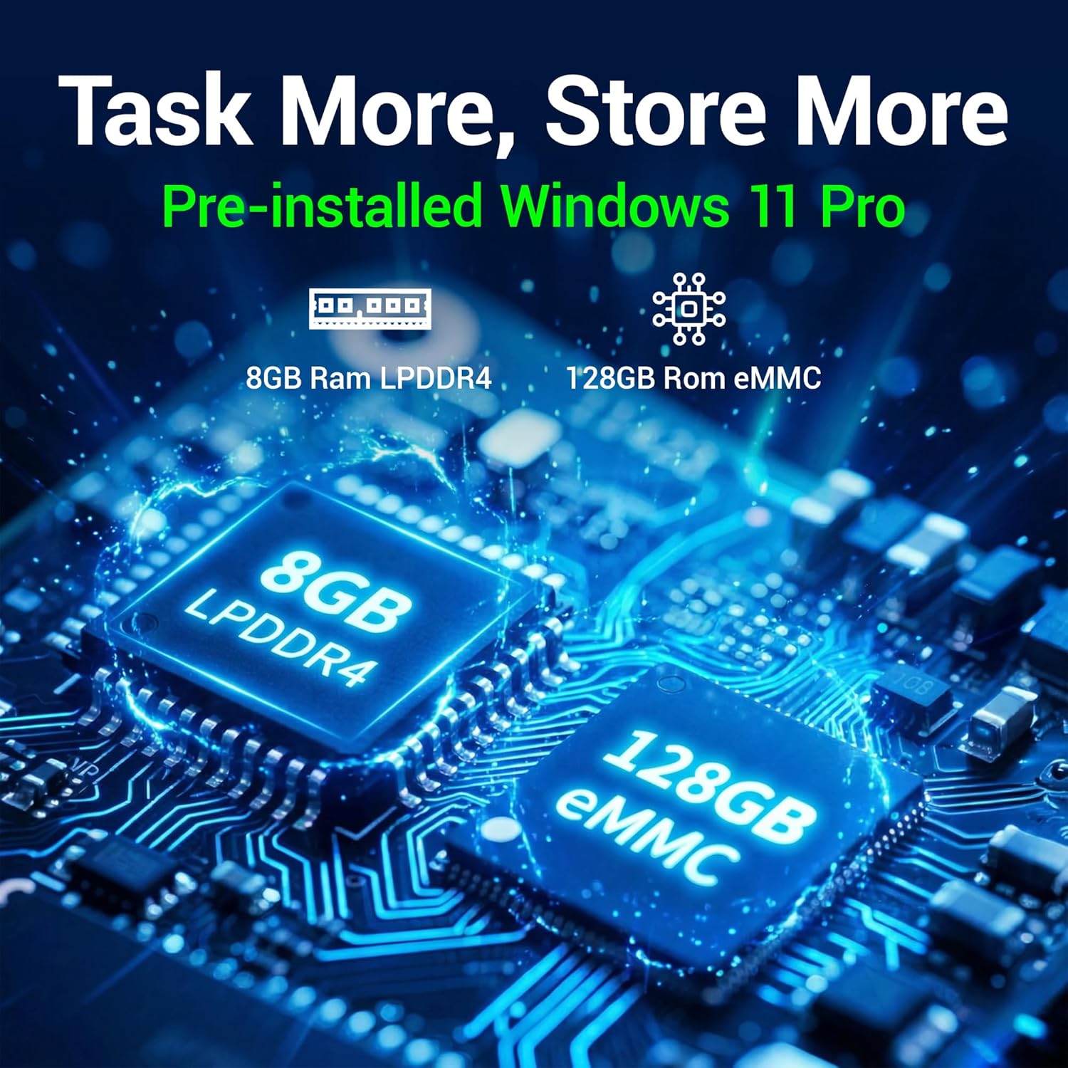Alder Lake N100 Win 11 Pro All-in-One Desktop Computer 8GB RAM + 128GB ROM Desktop Computer, 15.6-Inch Touchscreen, FHD Display, Ultra-Thin Aluminum Alloy FHD Display - QUORE