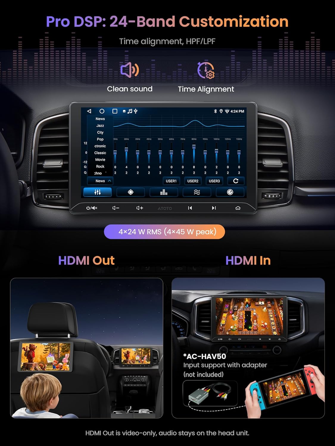 Autoradio 2 DIN – Android Car Stereo – Touchscreen Autoradio – Auto Multimedia Speler – GPS Navigatie – 10,1 Inch HD IPS Scherm – Ingebouwde OBD Bluetooth Scanner