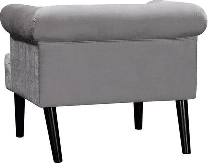Velvet Fauteuil – Armstoel – Zitstoel – Lounge Stoel – Velours Stoel – Fluweelzachte Bekleding – Massief Houten Wengé Poten