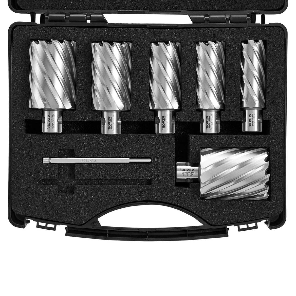 Wortelfrees – Ringfrees – Metaalfrees – Snelwisselfrees – HSS Ringfrees – 6-Delige Set – Hoogwaardig M2AL Snelstaal – Snelle 1-Seconde Wissel