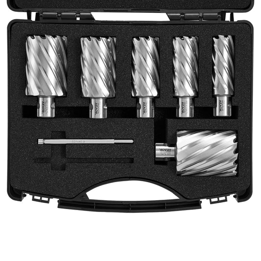 Wortelfrees – Ringfrees – Metaalfrees – Snelwisselfrees – HSS Ringfrees – 6-Delige Set – Hoogwaardig M2AL Snelstaal – Snelle 1-Seconde Wissel