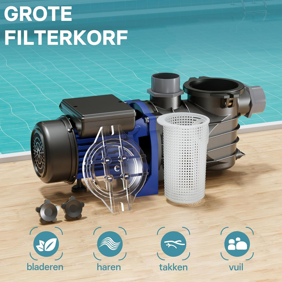 Poolpomp 13200 l/h 370 W zwembadpomp filterpomp circulatiepomp pool