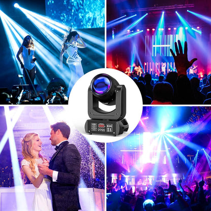 Movingheadlicht – Discolamp – Podiumverlichting – DJ Licht – LED Moving Head – 150W RGBW LED – 540° Draaibereik – 8 GOBO’s – DMX512 Geluidsgestuurd