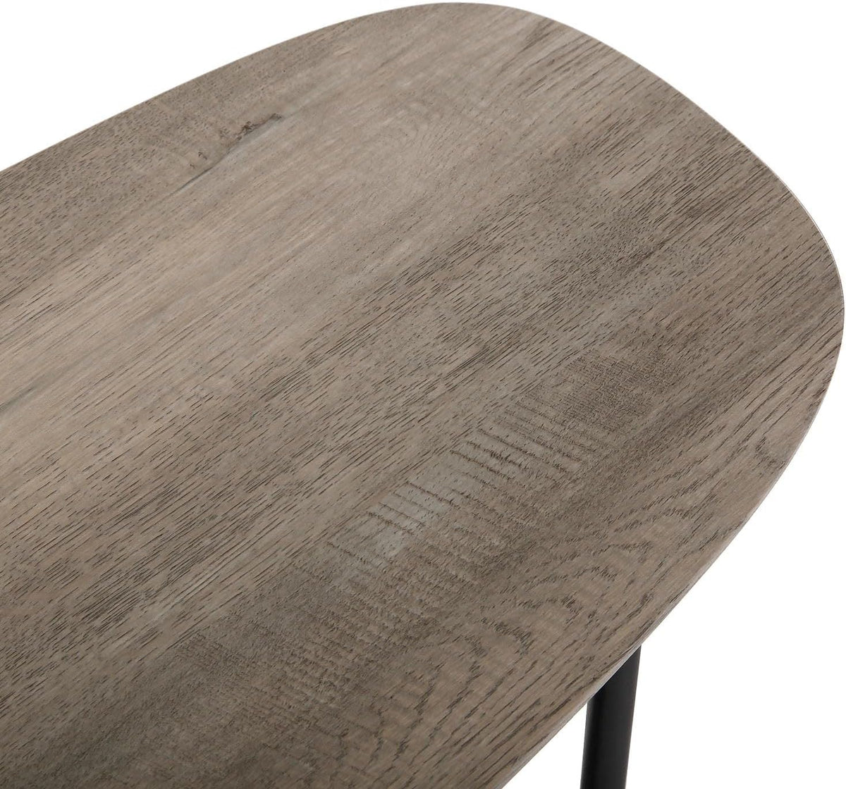 Versa Salem Smalle hal of vestibule Entree hal meubilair, Console Tafel, met onderste plank, Afmetingen (H x B x H) 75 x 30 x 100 cm, Hout en metaal, Kleur Bruin en Zwart
