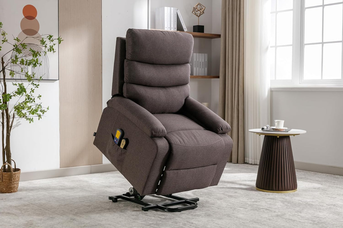 Relaxfauteuil – Elektrische Stoel – Sta-Op Fauteuil – Massagefauteuil – Thermotherapie Fauteuil – Zelfhulpfunctie – 4-Zone Massage