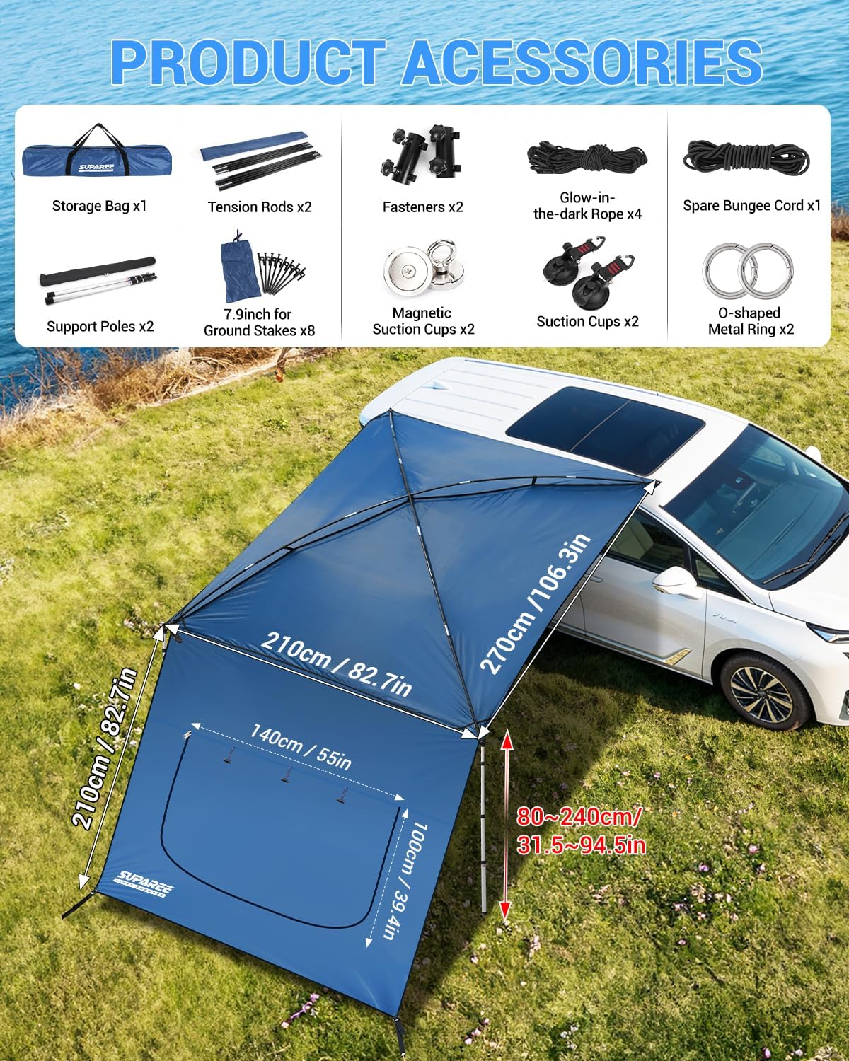 SUPAREE luifel auto camping auto