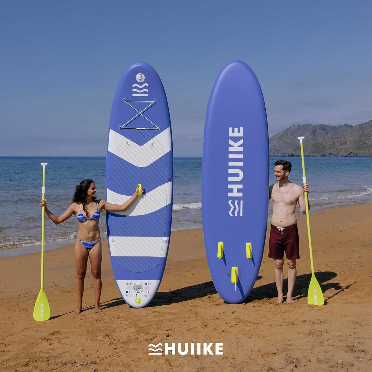 HUIIKE Stand Up Paddle Board met Accessoires, Peddel, Vinnen, Pomp. Opblaasbaar Supboard Uitstekende Stabiliteit en Weerstand. 305 x 84 x 15 cm, Maximaal Draagvermogen 130 kg