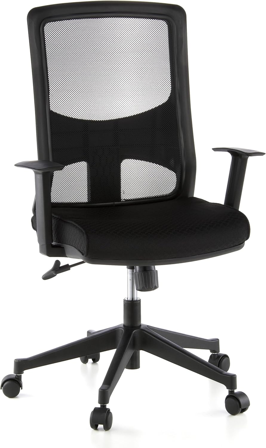 hjh OFFICE Lavita 653100 Ergonomische Bureaustoel, 44 x 57 x 113 cm (L x B x H), Zwart