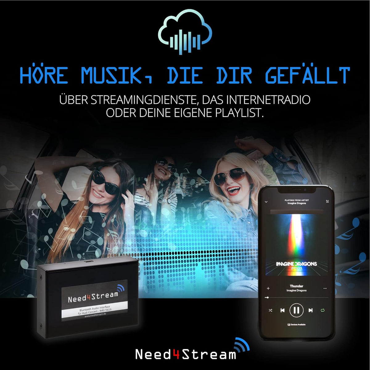 Bluetooth audio-interface voor auto met AUX-aansluiting – Bluetooth audio adapter – Bluetooth muziekadapter – Bluetooth adapter – Bluetooth muziekstreamer – Automatische koppeling bij starten – Titel- en artiestweergave op display
