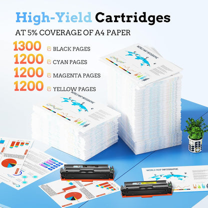 Toner Set – Tonercartridge – Printcartridge – Inktcartridge – Printercartridge – Hoge Printcapaciteit – Eenvoudige Installatie Met Chip