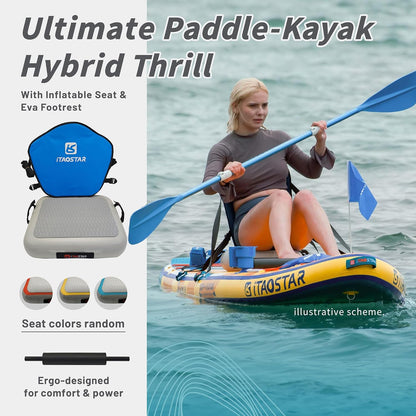 11'/10'6" Opblaasbaar Stand Up Paddle Board met Premium SUP Board Accessoires, Adj Paddle, Anti-Slip EVA Deck, 120L Reisrugzak met Voorvak | Opblazen Paddle Board voor alle