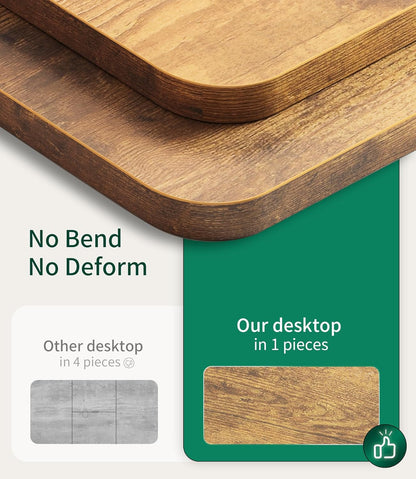 MAIDeSITe Tabletop 140x70cm Desktop 25mm Thick - DIY Stable Desktop - Perfect For Height Adjustable Desks - QUORE