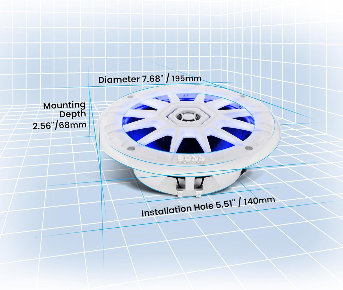 Boss Audio Systems MRGB65 Ronde 2-weg 200W 2 stuks autoluidsprekers