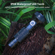 Zaklamp - Tactische Zaklamp - LED-buitenlamp - Krachtige - Oplaadbare - Draagbare - met Li-Ion Batterij -  voor Zoeken - Wandelen - Noodsituatie - 2100Lm - 697m Lichtpad - 3.7V - ‎IPX8 - Zwart