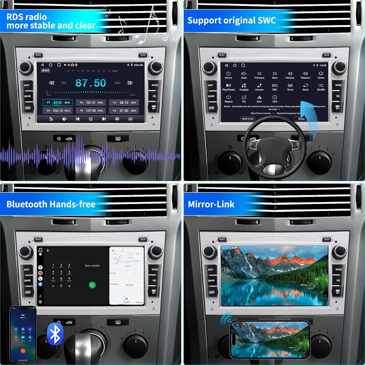 Autoradio – Autoradio Systeem – Auto Stereo – Auto Multimedia – Autoradio Unit – Android 13 Met 2GB RAM & 32GB Opslag – 7-Inch Touchscreen Met GPS Navigatie & CarPlay Android Auto