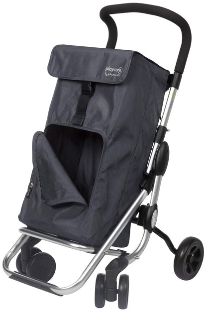 Playmarket Playcare Boodschappentrolley, opvouwbaar, met zwenkwielen, Marengo, grijs