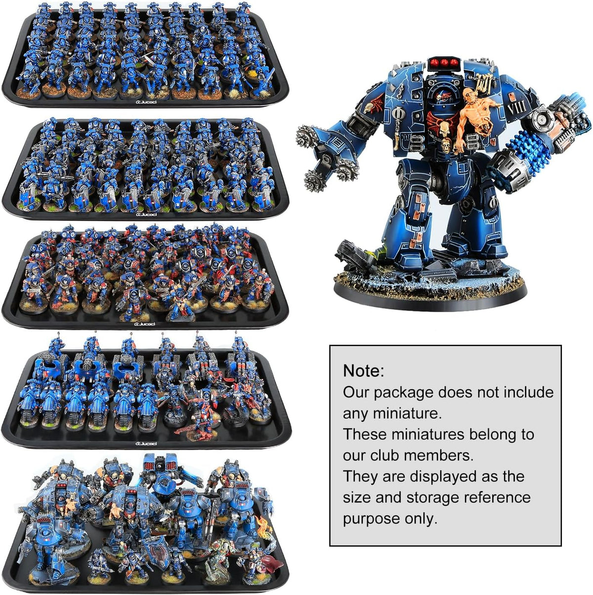 Jucoci Miniaturen Opbergkoffer Miniaturen Transportkoffer (groot formaat met licht)