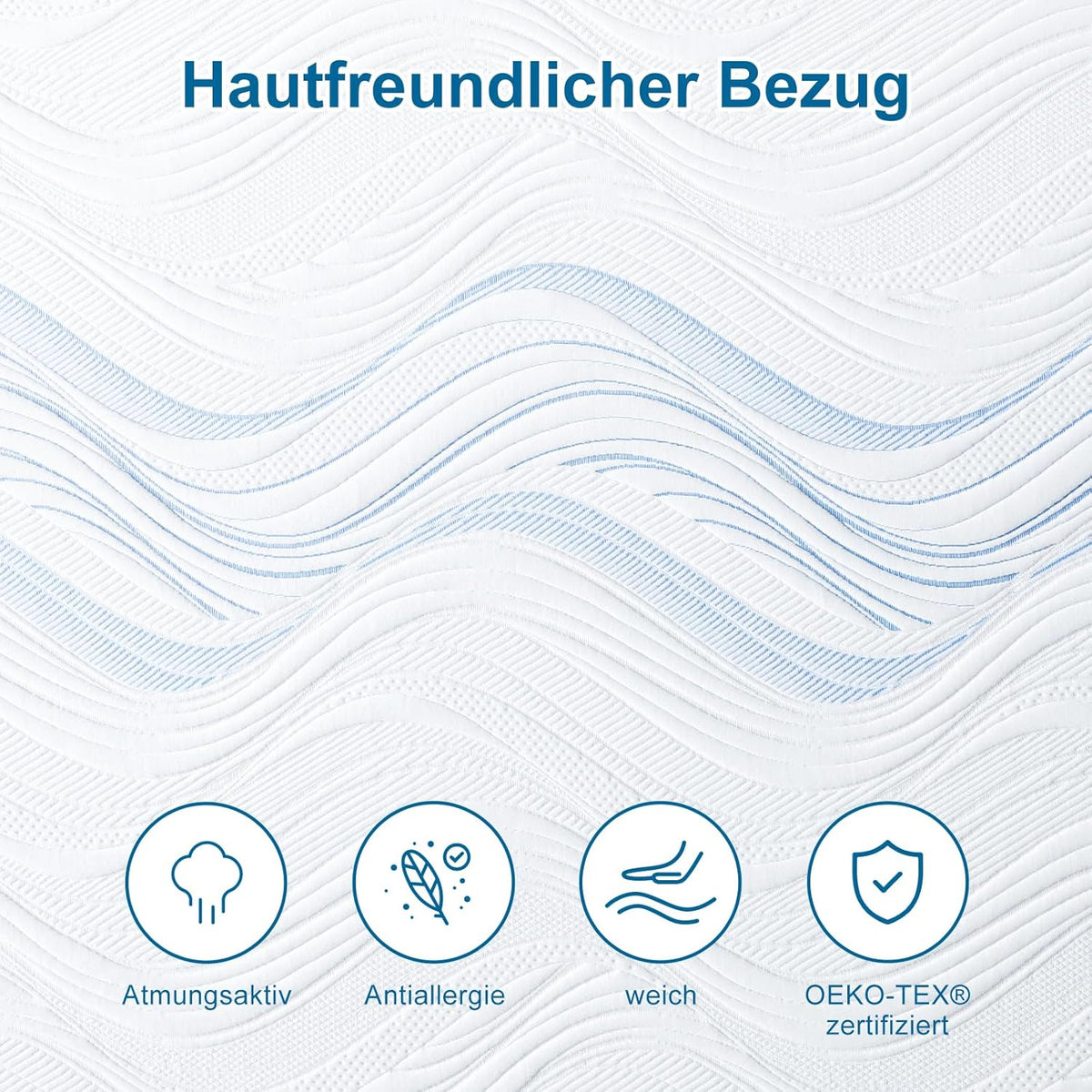 Matrastopper – Topper – Matrasversteviger – Matrasbeschermer – Matrasverbeteraar – 120x200 cm – 10 cm Gel Koudschuim – OEKO-TEX Wasbare Hoes