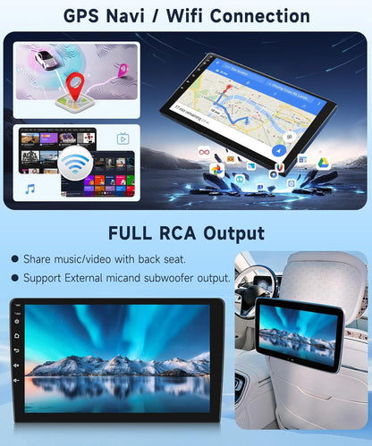 2+64G 10" Wireless Carplay Android Auto Android autoradio voor Toyota Aygo/Peugeot 107/Citroen C1 2004-2014 met touchscreen met Bluetooth HiFi/RDS/FM-radio + Navi/AHD achteruitrijcamera/CANBUS