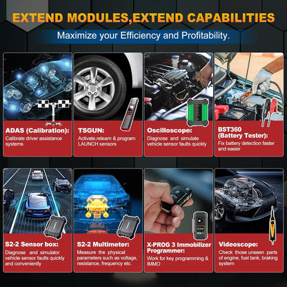 LAUNCH X431 PRO Elite Launch Diagnostisch Hulpprogramma,Bidirectionele OBD2 Code Lezer,ECU Online Codering,Volledig Systeem Diagnostische,38+ Reset Service,CANFD&DOIP,FCA,2 Jaar Update,2025 Model