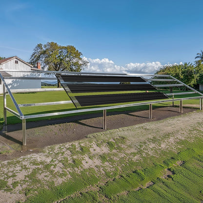 VEVOR Zonnecollector zwembadverwarming, 1235 x 7340 mm, HDPE-zwembadverwarmingssysteem, met complete accessoires, zonnepaneel, verhoogt de watertemperatuur, voor bovengrondse en ondergrondse zwembaden