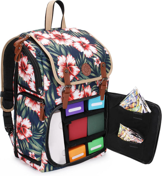 ENHANCE Designer Edition Trading Card Rugzak - MTG Deck Bag, Card Binder Space, TCG Deck Box Opbergruimte, Speelmat Houder - Compatibel met Magic the Gathering, Pokemon, Lorcana (Canvas Look -