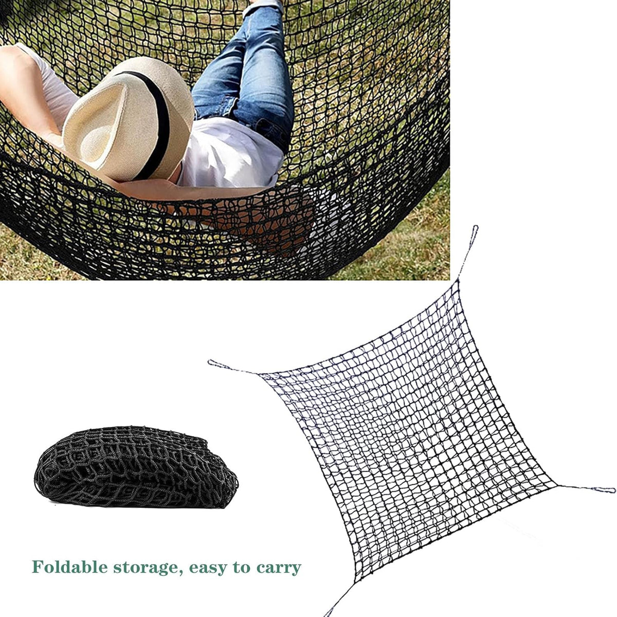 Dubbele Lagen Klimnet, Speeltuineveiligingsnet Voor Kinderen Buiten, Touwbrug Tree House Kits Voor Achtertuin, Loft Net, Klimt Vrachtnet, Polyester Zware Vrijetijds Vrijgesproken Anti-fall(Size:1x10m)