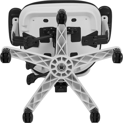 Bureaustoel – Office Chair – Werkstoel – Gaming Stoel – Draaistoel – Ergonomisch Mesh – Verstelbare Armleuningen – Wit Frame