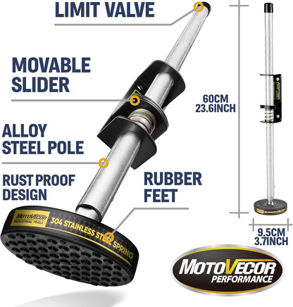 Bravex Verstelbare Ladder Leveler Paar met Anti-Slip Rubber Voeten Gegraveerd Anti-Slip Patroon Stalen Pole, Extension Ladder Stabilizer Voeten Levelers, Universele Trap Ladder Aide Stabilizer Accessoires