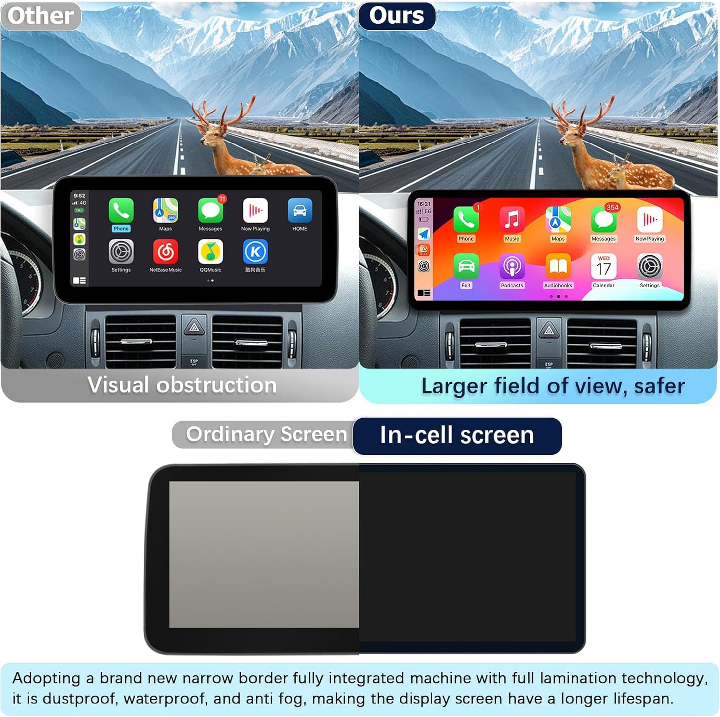 Ultra schmal 12,3 Zoll Android Auto Radio für Mercedes Benz C GLA Klasse W204 S204 Carplay Mulitmedia Player HD1920 * 720 2011-2014 BT Stereo Call Music (Linux 4.5/4.7 System)