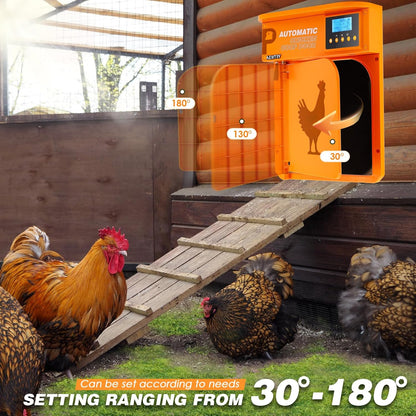NEWTRY Automatic Chicken Door Opener with Timer and Light Sensor, 10 W, Solar Powered with Remote Control, 40 m - QUORE