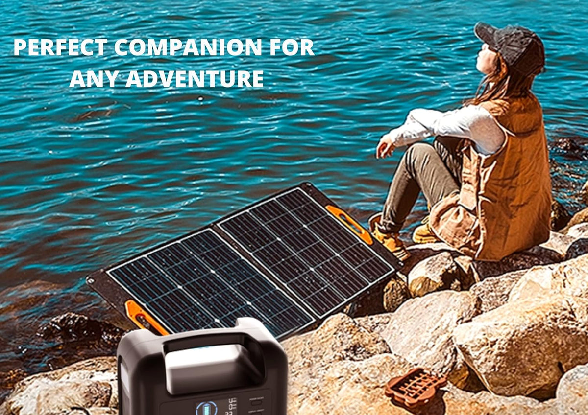 100 W opvouwbaar zonnepaneel draagbare monokristallijne zonnelader voor krachtcentrales, caravan, boot, camping, camper, 12 V, off-grid huis, RV-batterij met USB- en DC-uitgangen (Mono