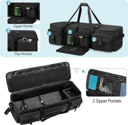Telescoop draagtas, Zachte gevoerde Telescoopkoffer Compatibel met Celestron-telescoop, 40 inch Telescoop-opbergtas met Vaste Gespen voor Optische Buis en Statief, Bevestigde Kleine Tas