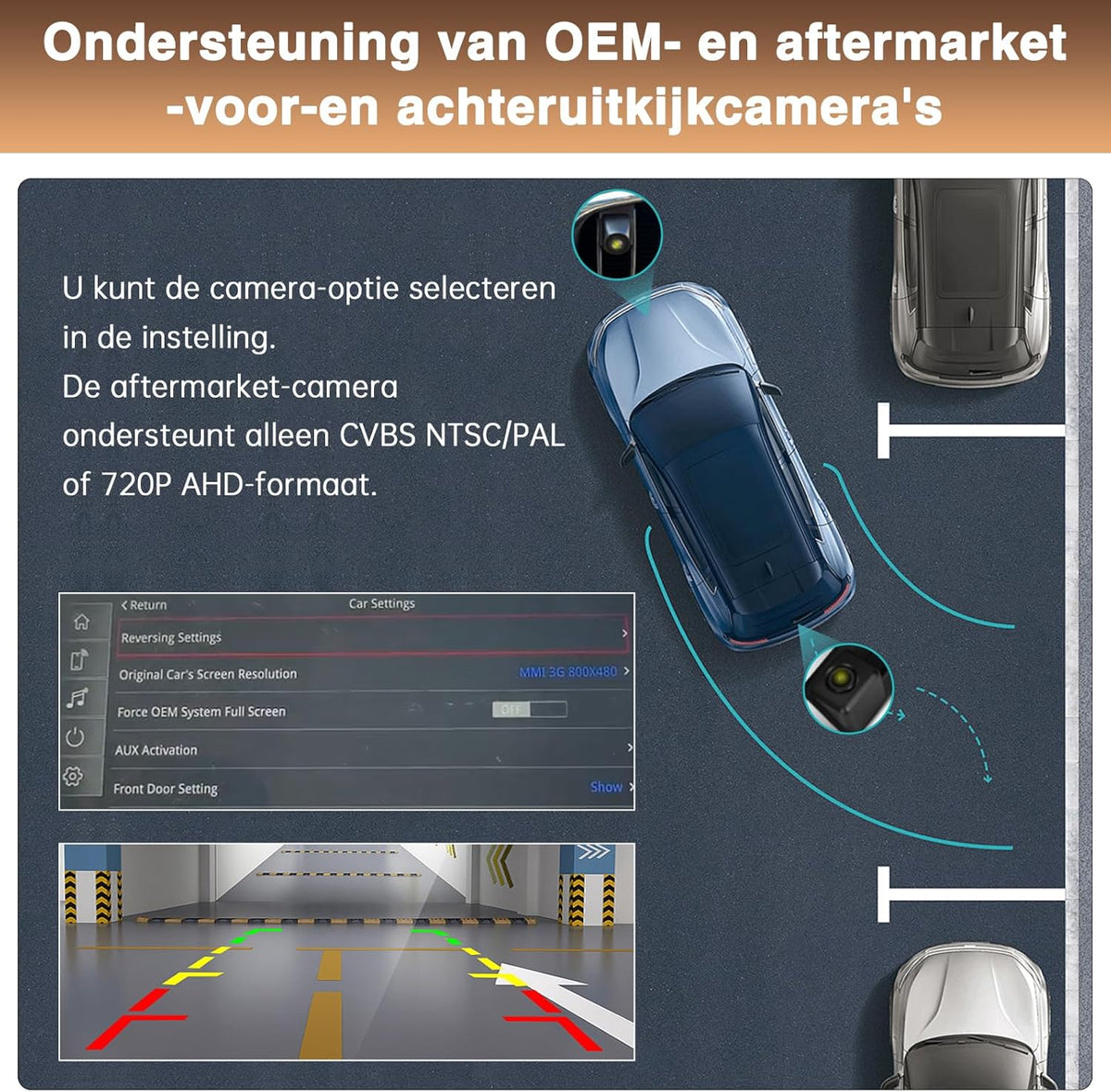 8,9 inch Carplay draadloos scherm voor Audi A5 2009-2015 met 3GMMI Android Auto-display Ondersteuning voor OEM-functie, Siri, Airplay, Autolink