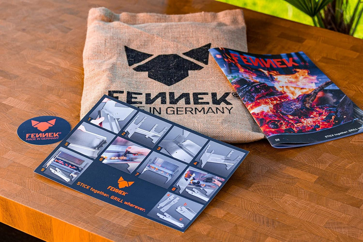FENNEK 2.0 | Houtskoolgrill voor kamperen/trekking/camperleven, tuin en outdoor grillplezier | mobiel/insteeksysteem | van rvs