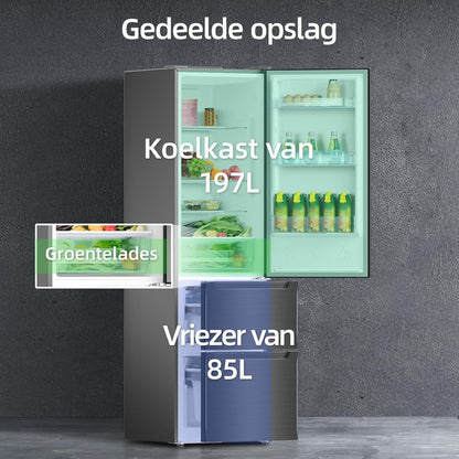 <font dir="auto" style="vertical-align: inherit;"><font dir="auto" style="vertical-align: inherit;">        CHiQ 282L Fridge-Freezer, 282L (197 + 85L), Frost Protection, Dual Inverter System, No Frost, Multi-Airflow, Intelligent Touch, Electronic Compress