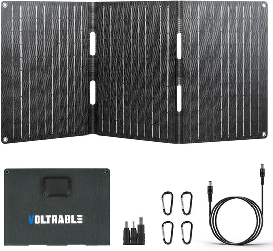 30W opvouwbaar zonnepaneel met USB-C PD, USB-A, gelijkstroom-uitgang