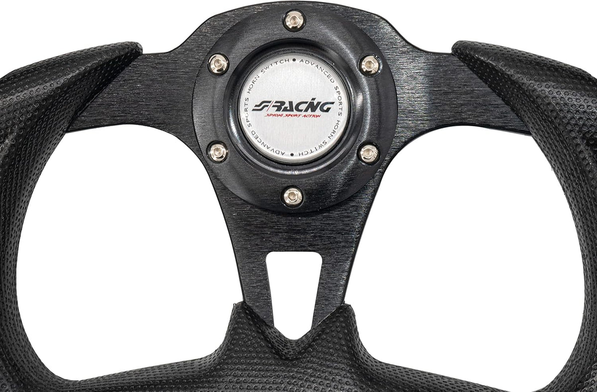 Stuurwielcover – Stuurhoes – Stuurwielkap – Autostuurbescherming – Stuurwielhoes sportief – Zwart Polyurethaan – Diameter 35 cm – Duurzaam & Antislip